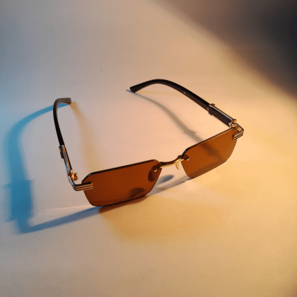 Brown Rectangle Sunglasses – UV Protection for Men and Women